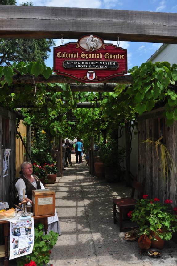 Entrada de galeria e museu em St Augustine, na Flórida - EUA